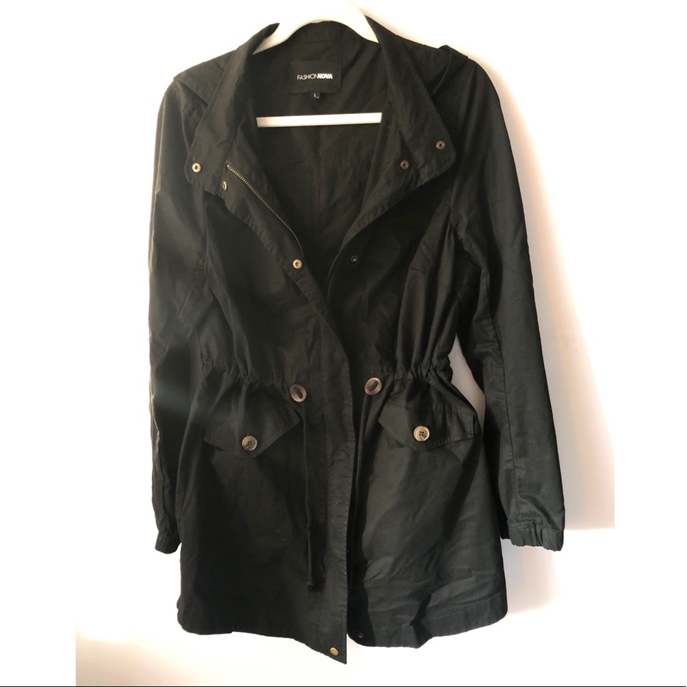Fashion nova black trench coat